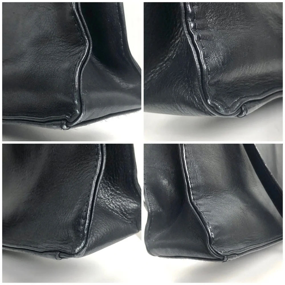 Piel Leather Open Market Bag Black Shoulder Bag 12.5x10.5x2 in. - Picture 11 of 12